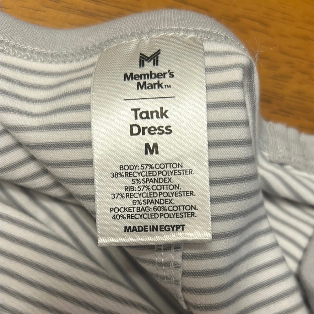 Striped Gray Mini Dress - Picture 8 of 9